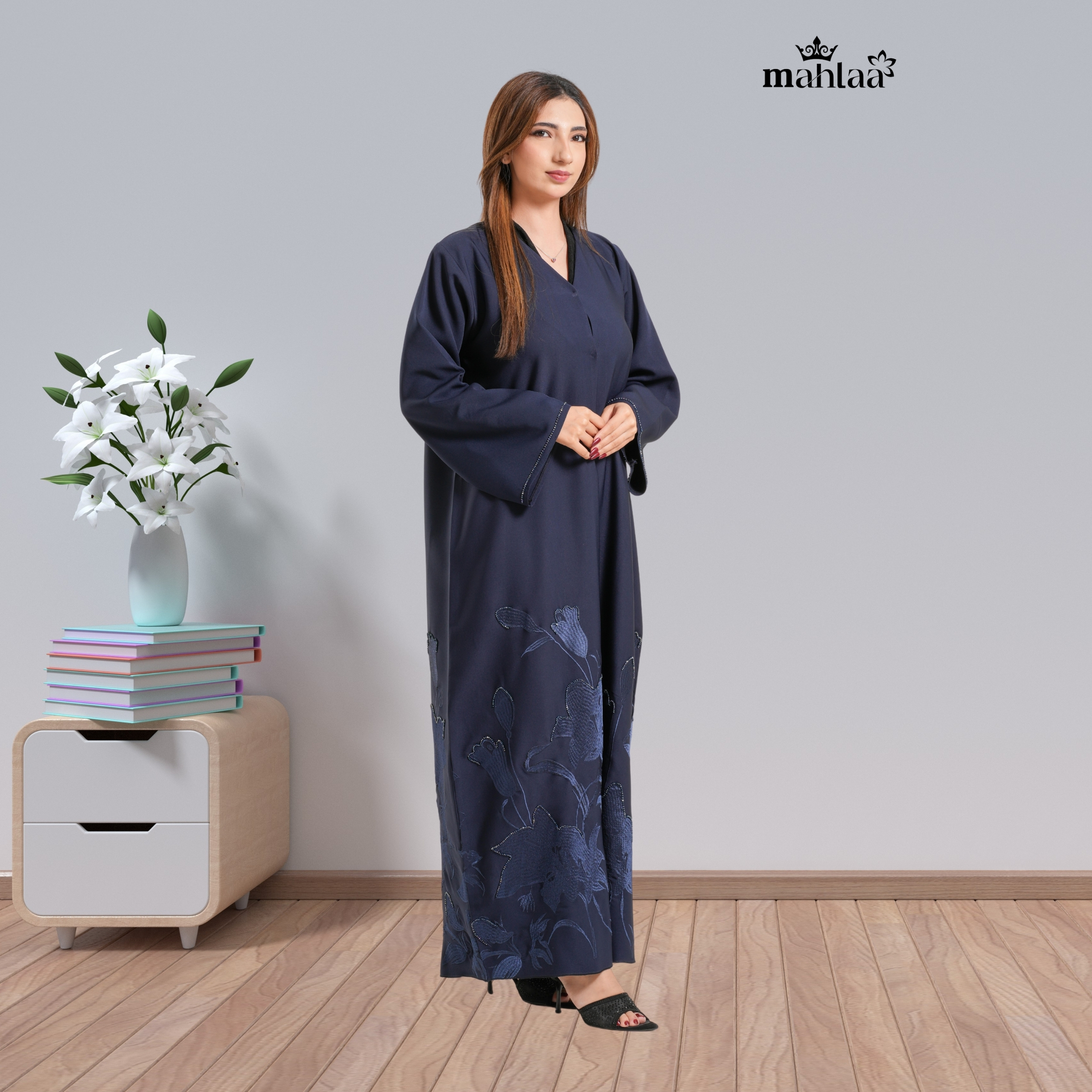Sahra Blue Noir Abaya |